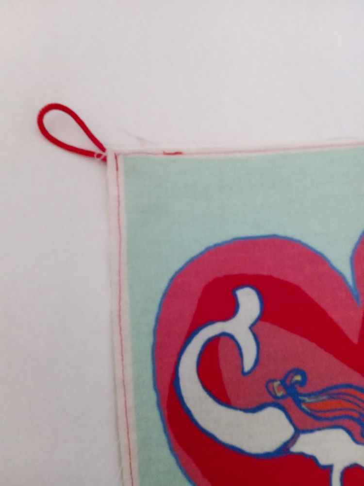 Tea towel - kitchen towel in linen and cotton with PENSIERI DI MARINAIO print - BACIO DEL MARINAIO