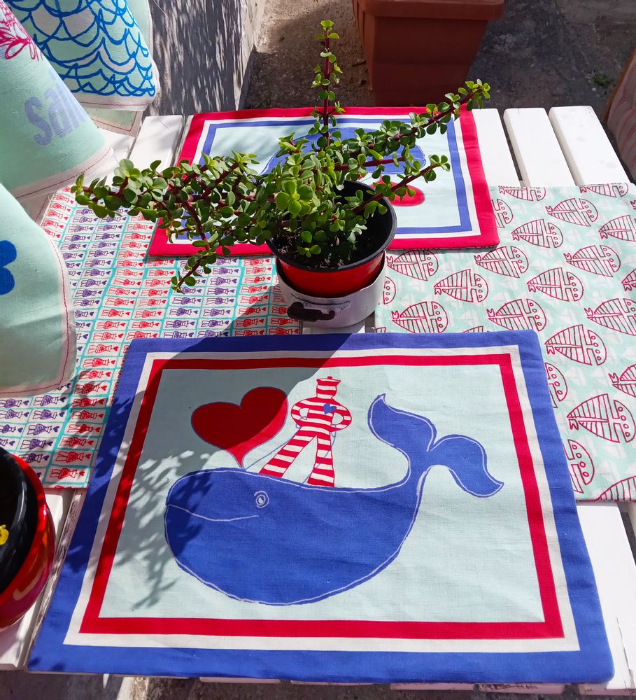 Linge de table textile - Sets de table en lin et coton - BACIO DEL MARINAIO