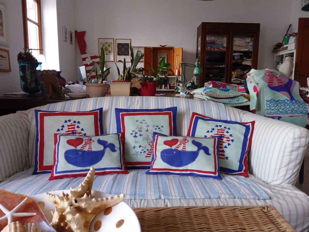 Coussins textile - Paire de coussins rectangulaires AMICI - BACIO DEL MARINAIO