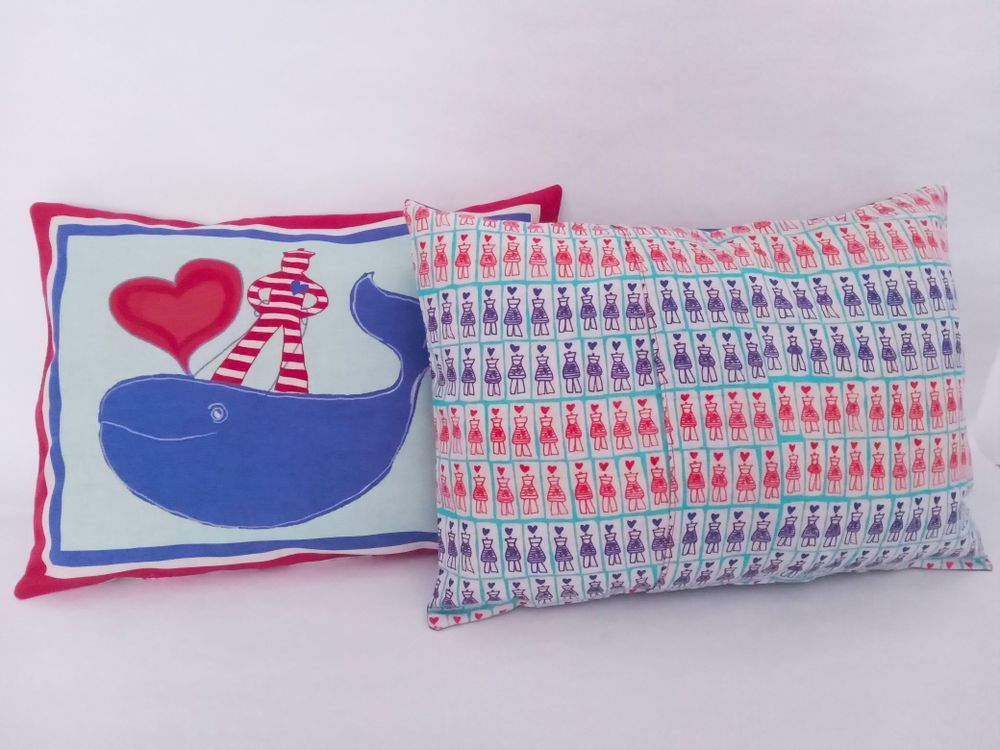 Coussins textile - Paire de coussins rectangulaires AMICI - BACIO DEL MARINAIO