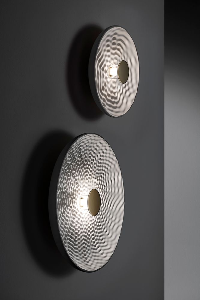 Unique pieces - PULSE by Pierre Charrié suspension wall lamp made of plaster of Paris. - RADAR INTERIOR