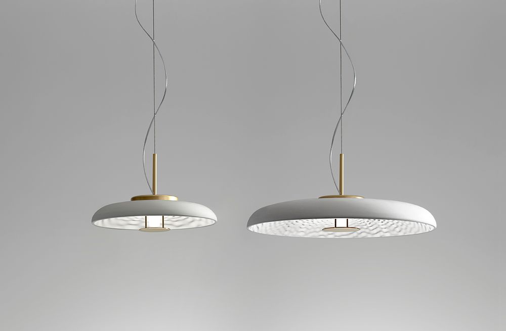 Unique pieces - PULSE by Pierre Charrié suspension wall lamp made of plaster of Paris. - RADAR INTERIOR