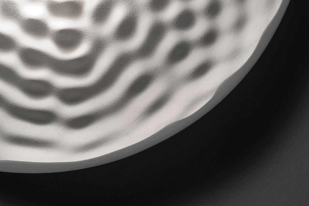 Unique pieces - PULSE by Pierre Charrié suspension wall lamp made of plaster of Paris. - RADAR INTERIOR