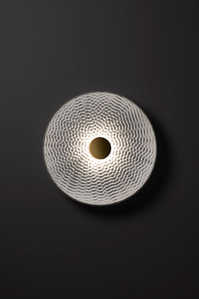 Unique pieces - PULSE by Pierre Charrié suspension wall lamp made of plaster of Paris. - RADAR INTERIOR