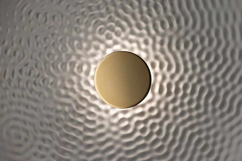 Unique pieces - PULSE by Pierre Charrié suspension wall lamp made of plaster of Paris. - RADAR INTERIOR