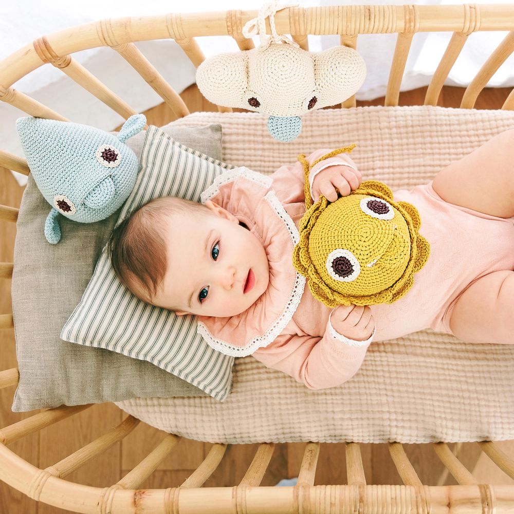 Jouets enfants - SONNY SUN - BOITE À MUSIQUE EN COTON BIO - MYUM - THE VEGGY TOYS