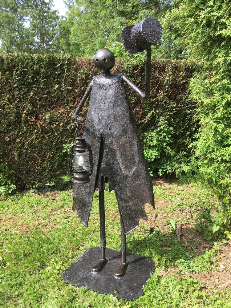 Sculptures, statuettes and miniatures - Passenger of the rain sculpture Varnished metal - RECYCLAGE DESIGN RÉANIMATEUR D'OBJETS R & D