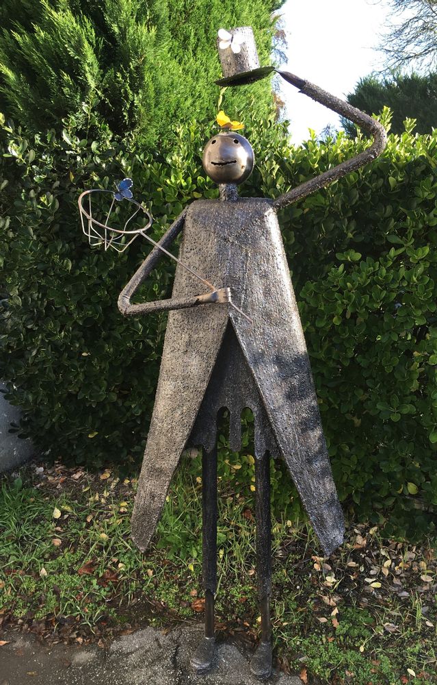 Sculptures, statuettes and miniatures - Passenger of the rain sculpture Varnished metal - RECYCLAGE DESIGN RÉANIMATEUR D'OBJETS R & D