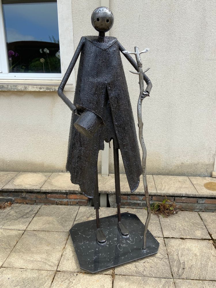 Sculptures, statuettes and miniatures - Passenger of the rain sculpture Varnished metal - RECYCLAGE DESIGN RÉANIMATEUR D'OBJETS R & D
