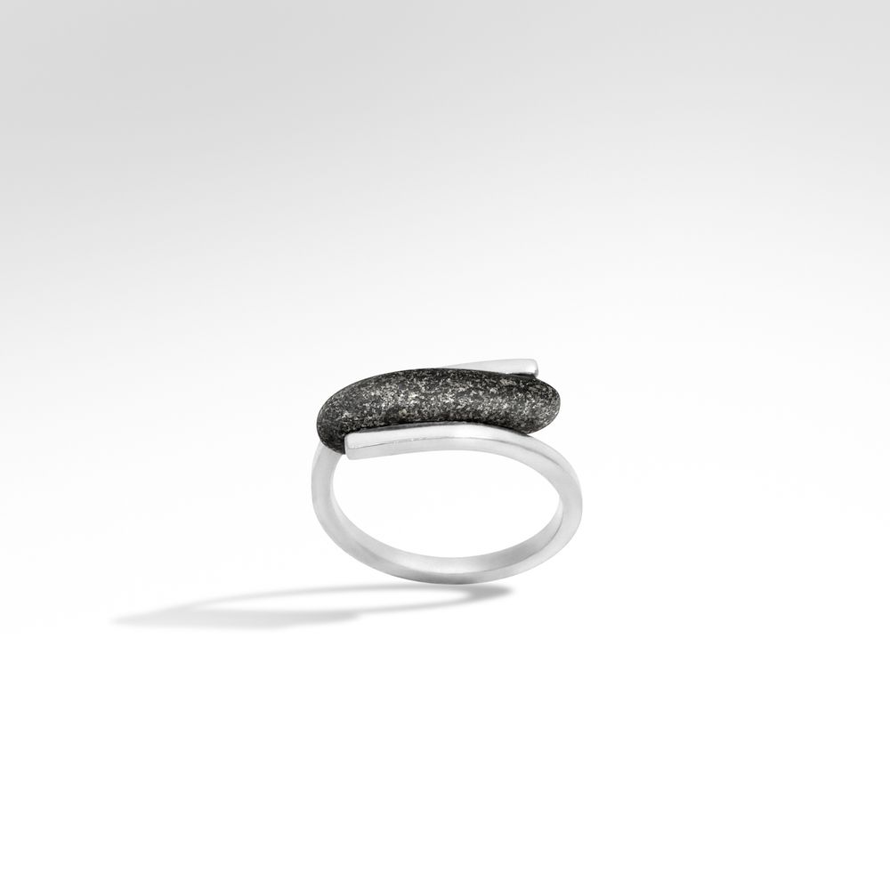 Bijoux - Bague Galet - Gris Nice - MONOLYT