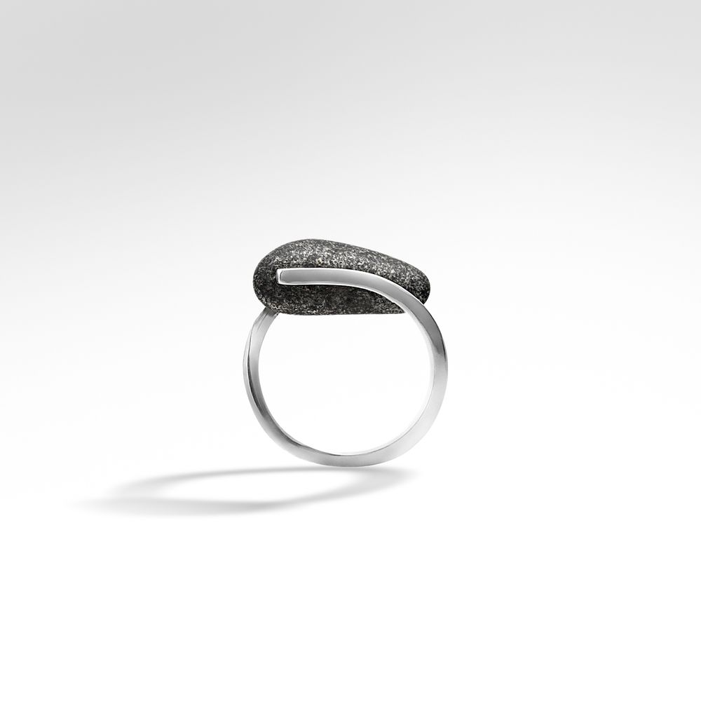 Bijoux - Bague Galet - Gris Nice - MONOLYT
