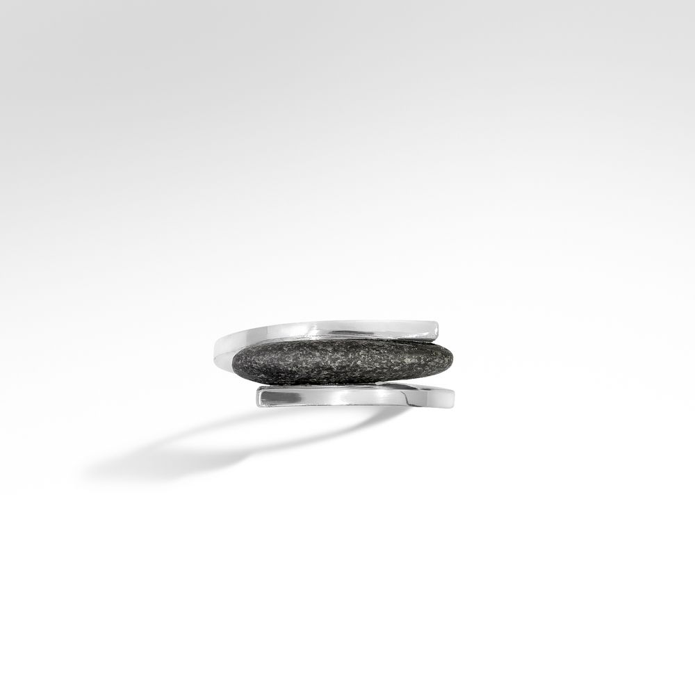 Bijoux - Bague Galet - Gris Nice - MONOLYT