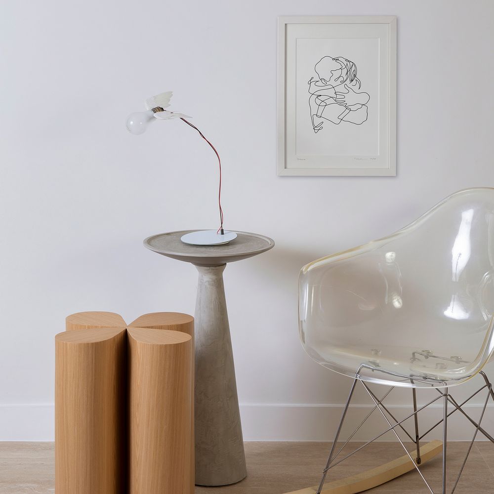 Objets design - Table d'appoint Trevo (chêne américain) - ESTÚDIO MAIS ALMA