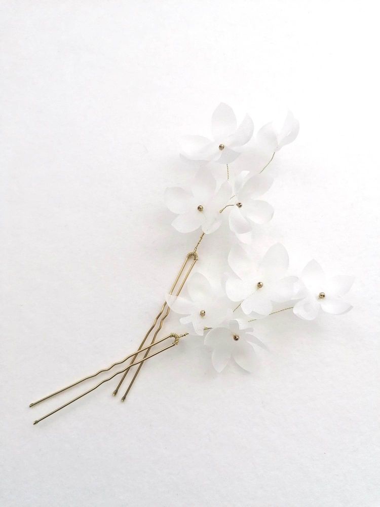 Accessoires cheveux - Ghior - Epingles à cheveux en organza de soie - AMARNAM ACCESSORIES