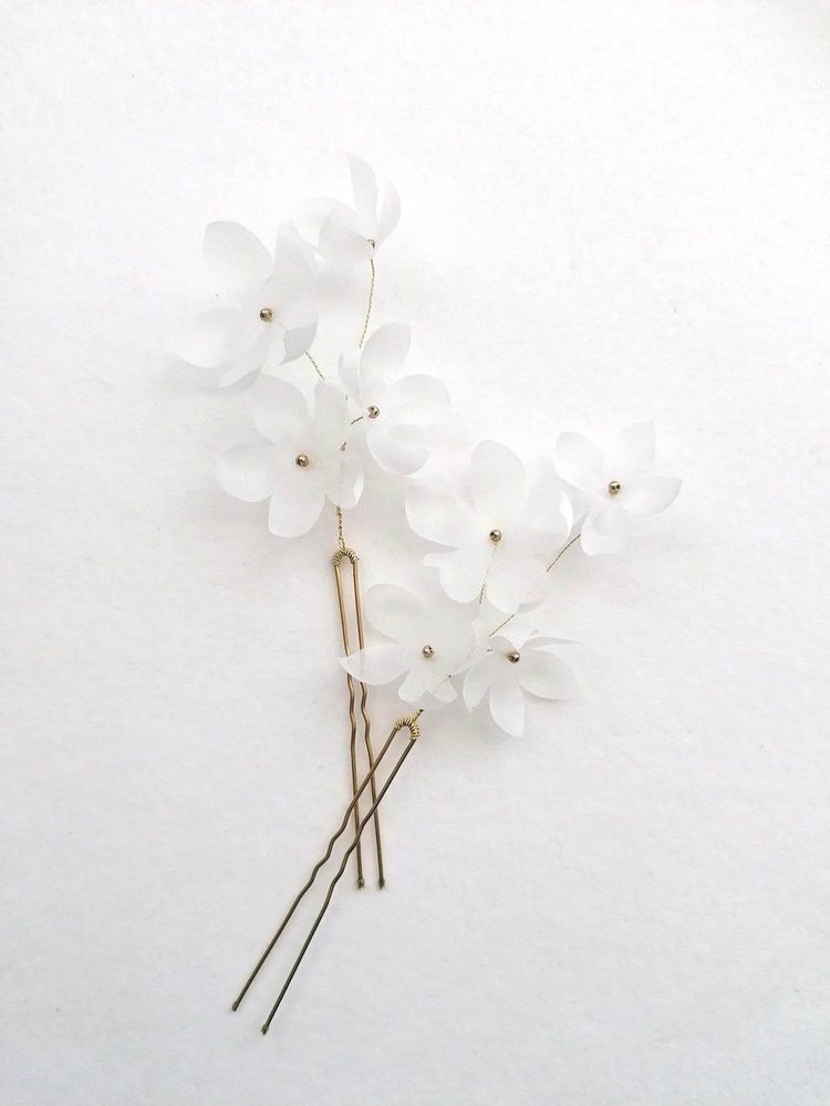 Accessoires cheveux - Ghior - Epingles à cheveux en organza de soie - AMARNAM ACCESSORIES