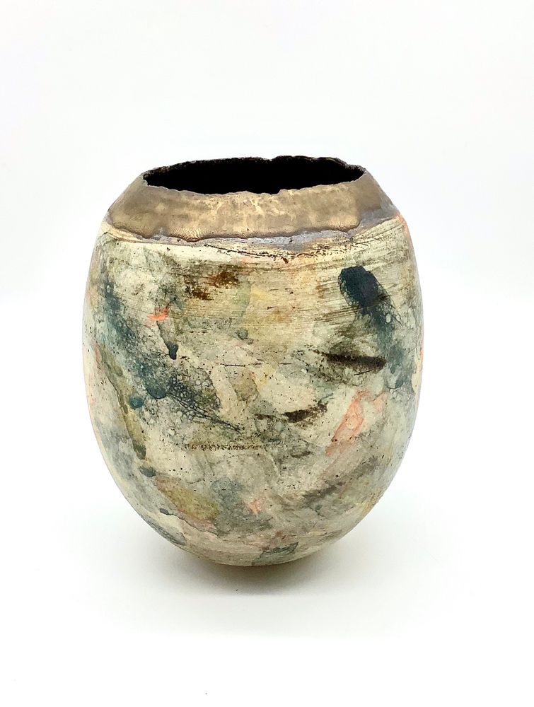 Ceramic - Stoneware vase --- Pictorial work N°2 - ATELIER ELSA DINERSTEIN
