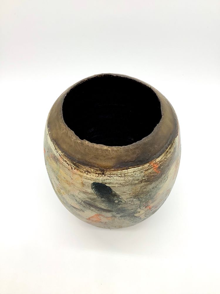 Ceramic - Stoneware vase --- Pictorial work N°2 - ATELIER ELSA DINERSTEIN