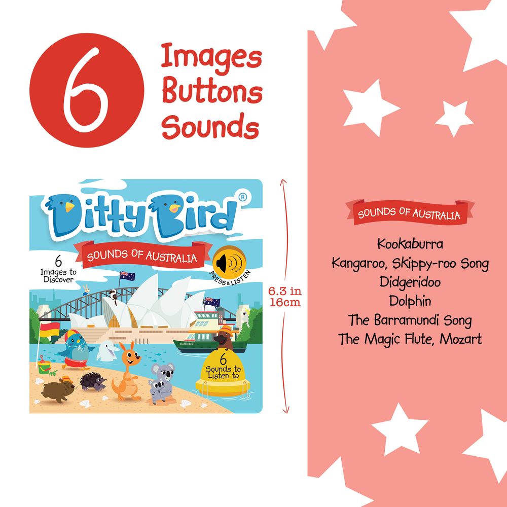 Kids accessories - Ditty Bird Sounds of Australia Sound book - DITTY BIRD