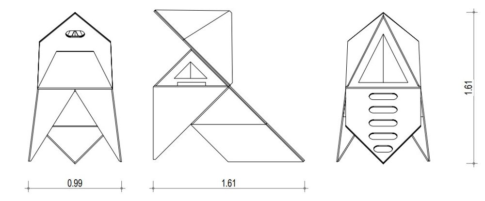 Accessoires de déco extérieure - Poulailler Origami - SARL JARDIN BOHEME