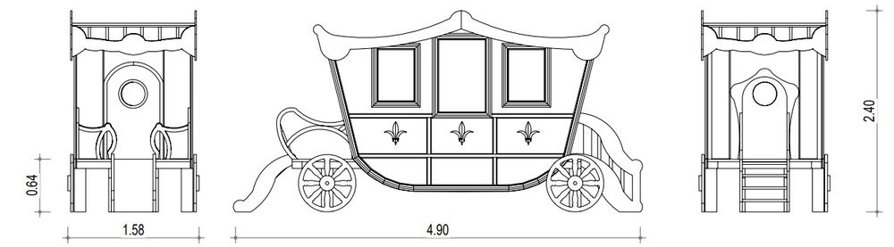 Gazébos, belvédères et pavillons de jardin - Carrosse Enfant - SARL JARDIN BOHEME