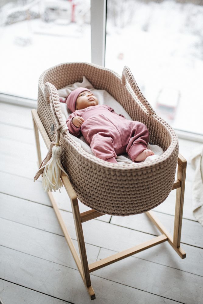 Baby furniture - Baby Moses basket with rocker stand - ANZY HOME