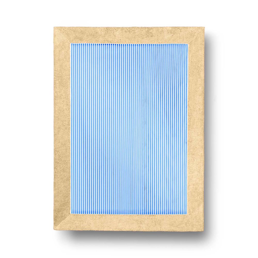Bath towels - Blue Striped Sable "Grand Luxe" Beach Towel - CAP D'ARSÈNE