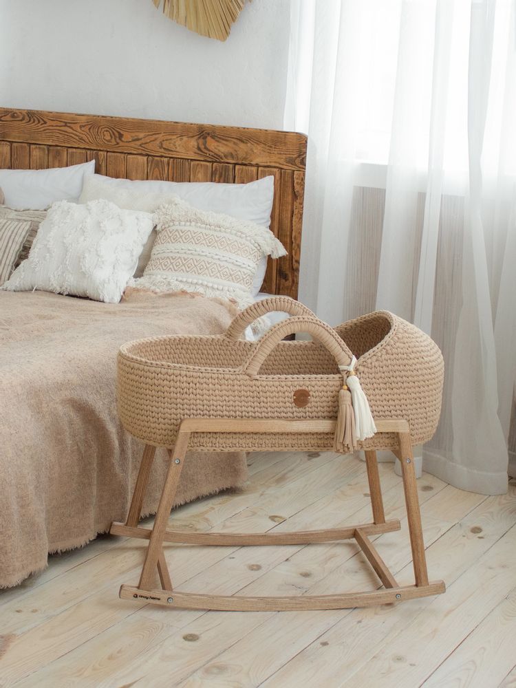 Baby furniture - Moses basket with round hood and rocking stand - ANZY HOME