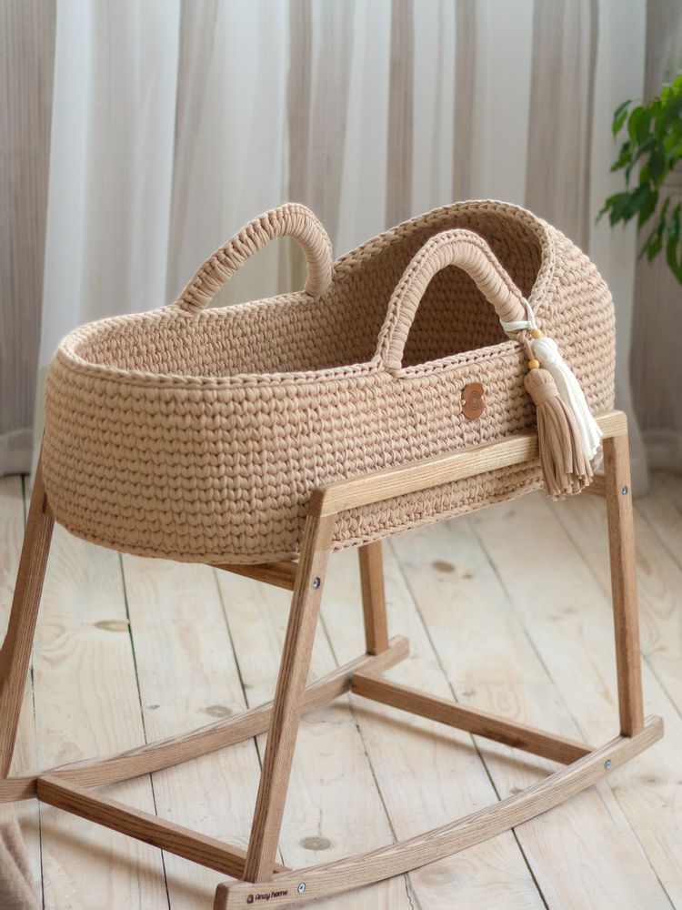 Baby furniture - Moses basket with round hood and rocking stand - ANZY HOME