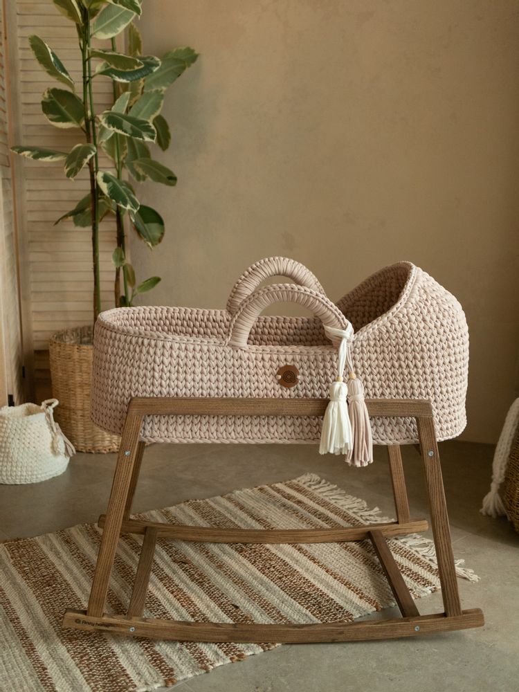 Baby furniture - Moses basket with round hood and rocking stand - ANZY HOME