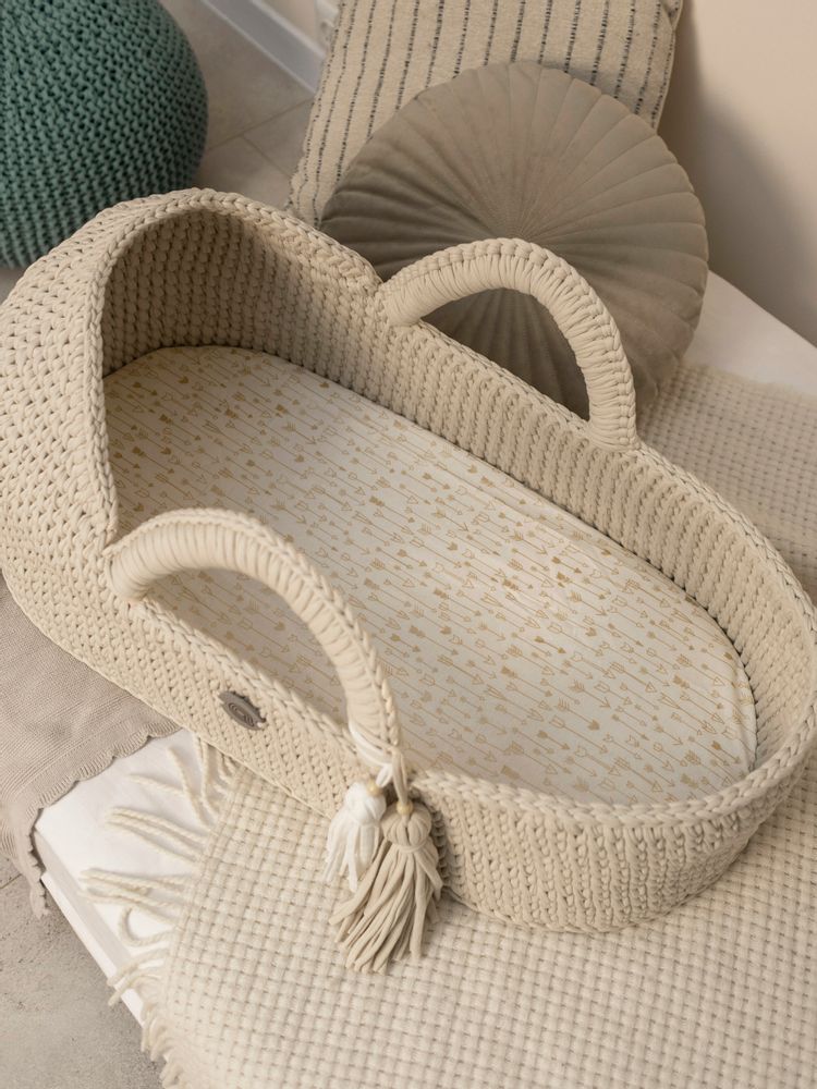 Baby furniture - Moses basket with round hood and rocking stand - ANZY HOME