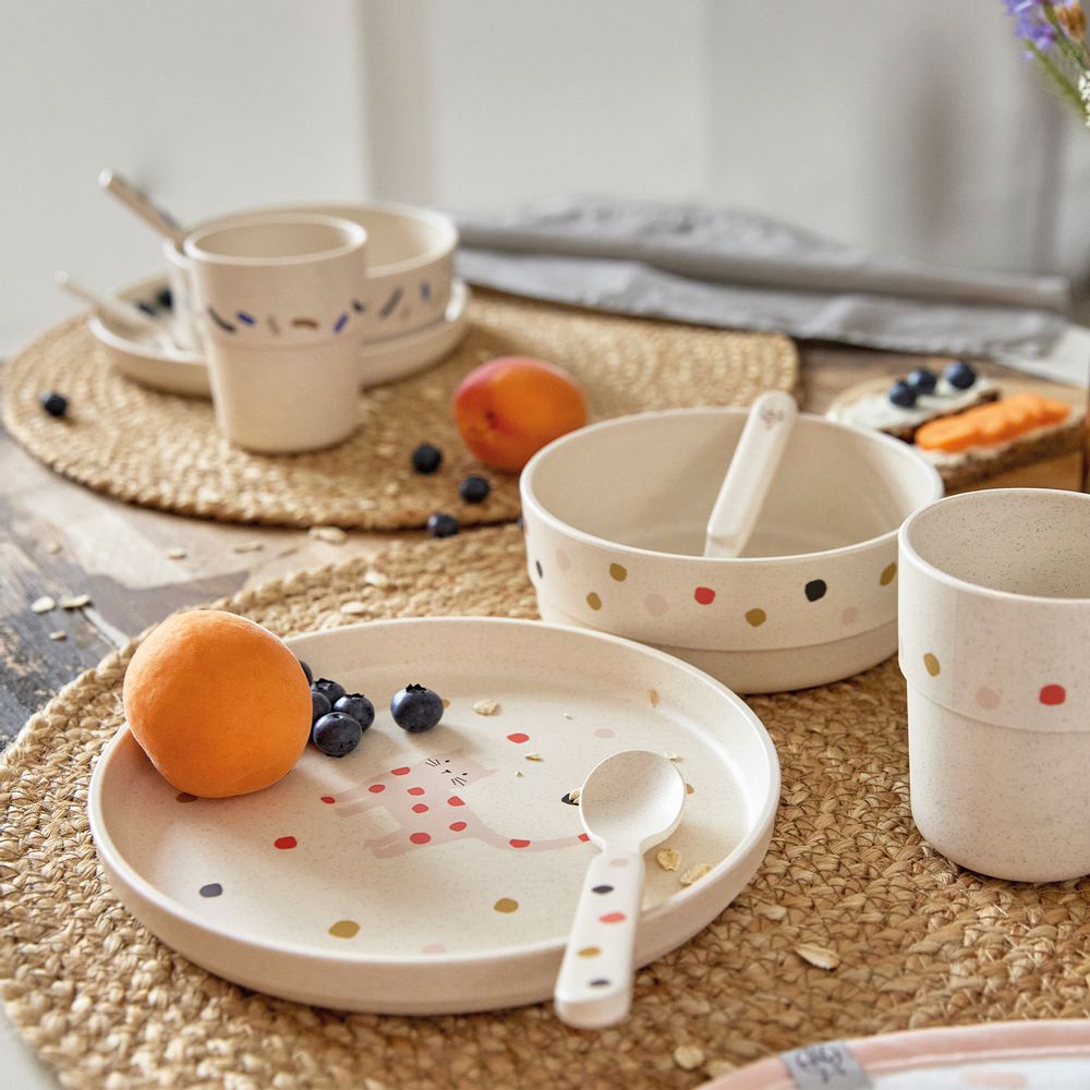 Repas pour enfant - LÄSSIG Coffret repas & Tasse d´apprentissage & Lot de 4 cuillères Little Mateys / - LASSIG GMBH