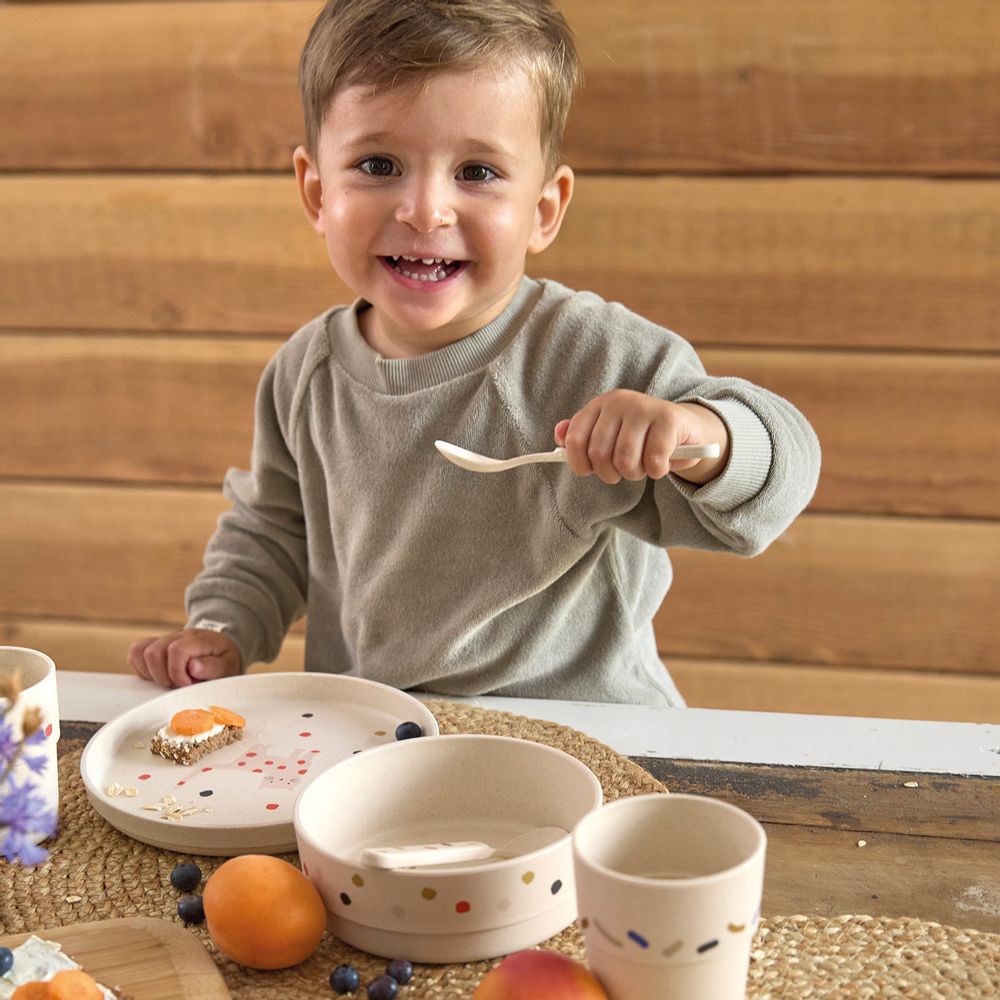 Repas pour enfant - LÄSSIG Coffret repas & Tasse d´apprentissage & Lot de 4 cuillères Little Mateys / - LASSIG GMBH