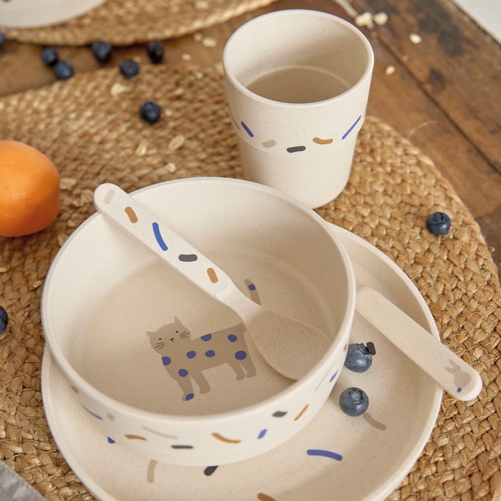 Repas pour enfant - LÄSSIG Coffret repas & Tasse d´apprentissage & Lot de 4 cuillères Little Mateys / - LASSIG GMBH