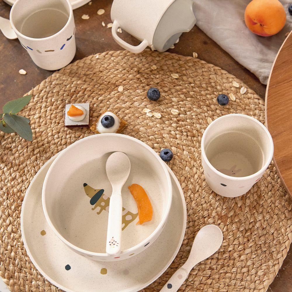 Repas pour enfant - LÄSSIG Coffret repas & Tasse d´apprentissage & Lot de 4 cuillères Little Mateys / - LASSIG GMBH