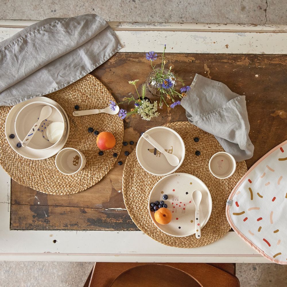 Repas pour enfant - LÄSSIG Coffret repas & Tasse d´apprentissage & Lot de 4 cuillères Little Mateys / - LASSIG GMBH