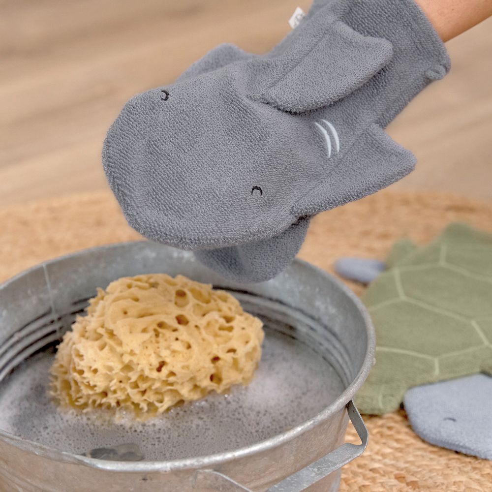 Children's bathtime - LÄSSIG  Play Wash Glove GOTS Turtle, Octopus, Whale & Shark - LASSIG GMBH