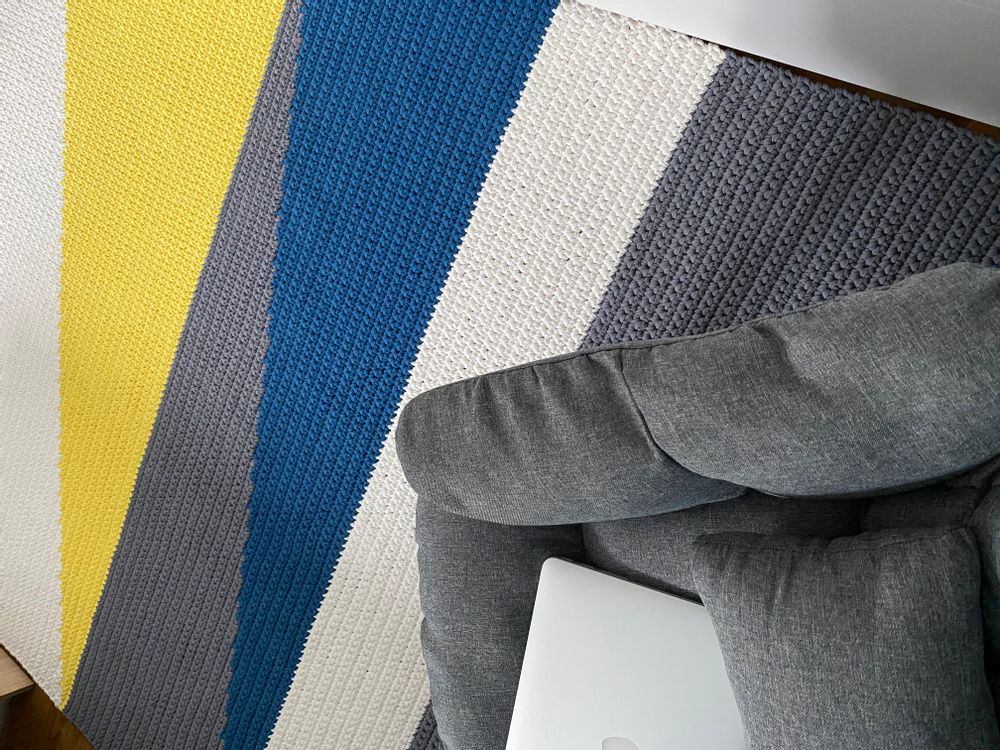 Design carpets - Large cotton carpet with geometric pattern - ANZY HOME