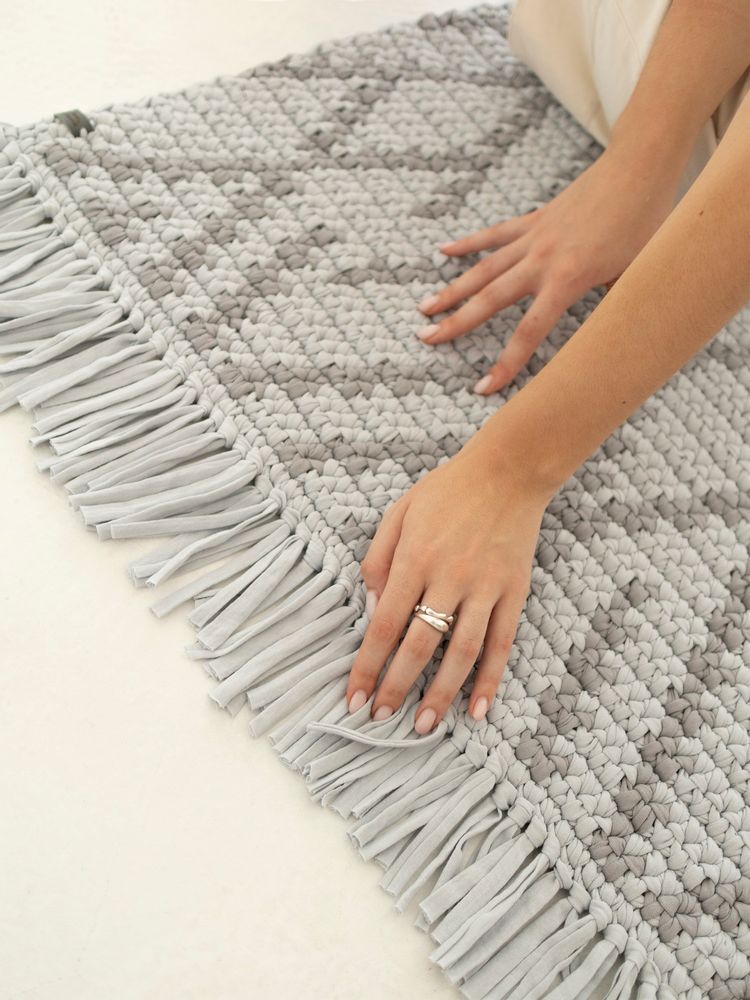 Design carpets - Large cotton carpet with geometric pattern - ANZY HOME