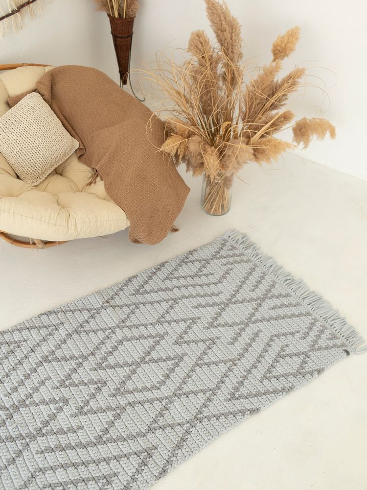 Design carpets - Large cotton carpet with geometric pattern - ANZY HOME