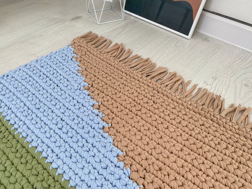 Design carpets - Large cotton carpet with geometric pattern - ANZY HOME