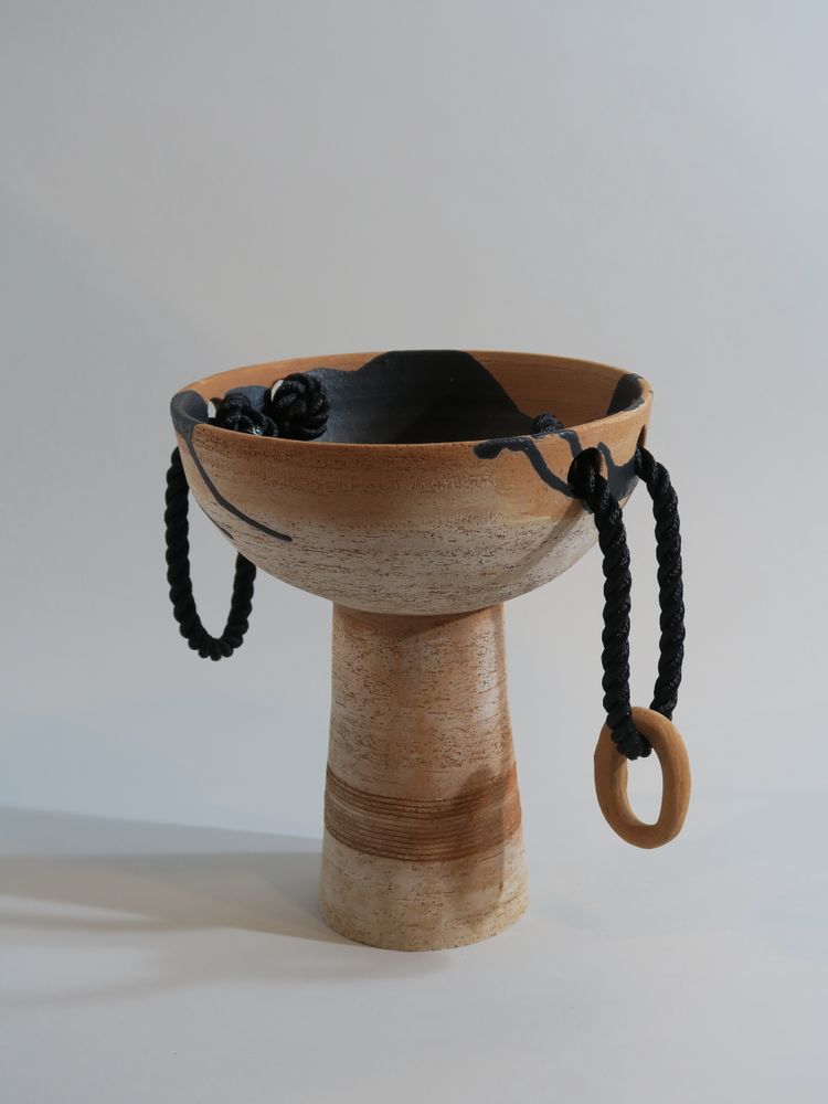 Céramique - Coupe à pied anses cordes - LISA MAÏOFISS