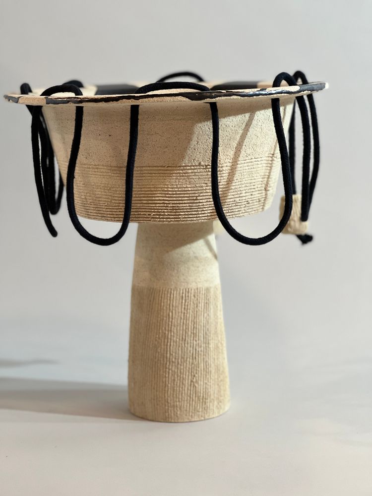 Céramique - Coupe à pied à cordages - LISA MAÏOFISS