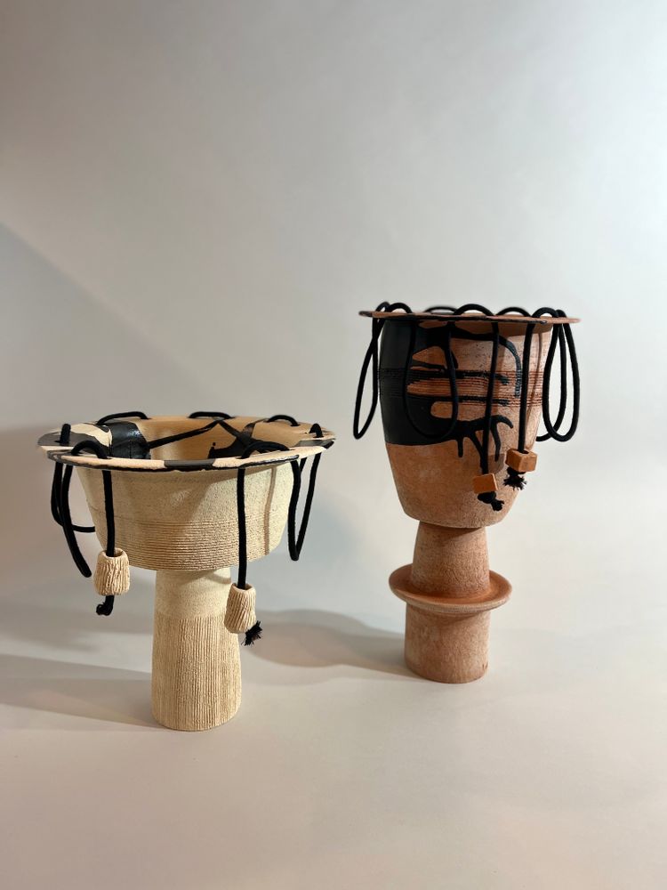 Céramique - Coupe à pied à cordages - LISA MAÏOFISS