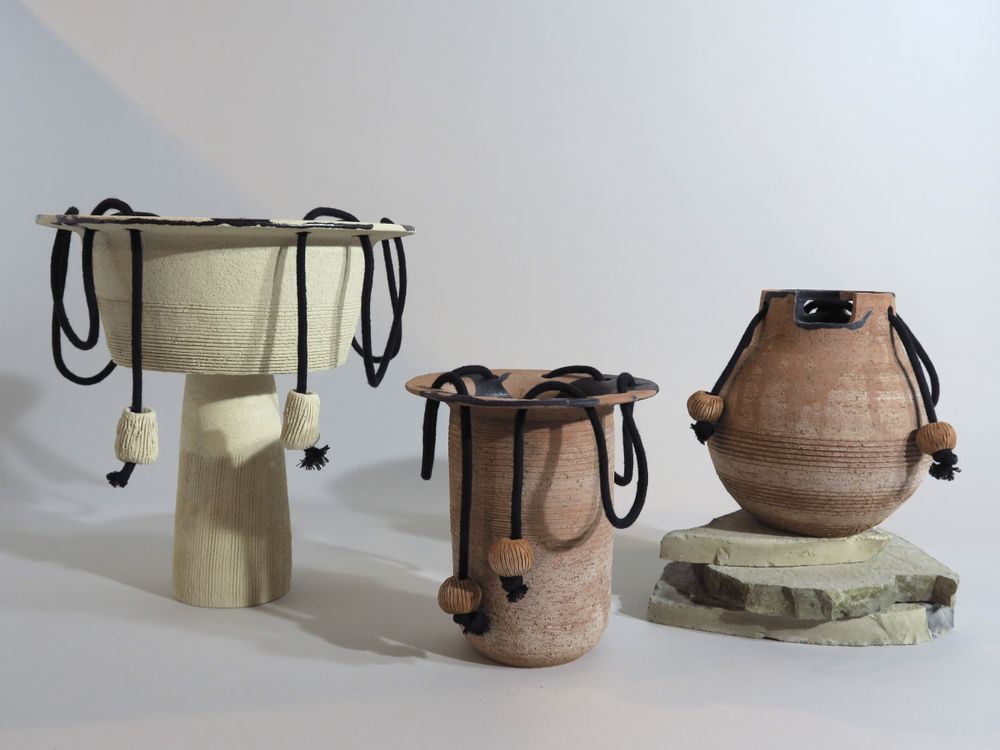 Céramique - Coupe à pied à cordages - LISA MAÏOFISS