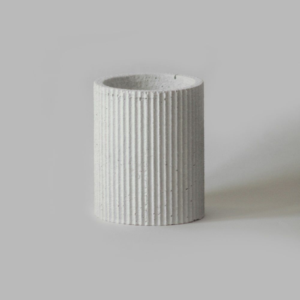 Design objects - Notched concrete candle holder - AKARA