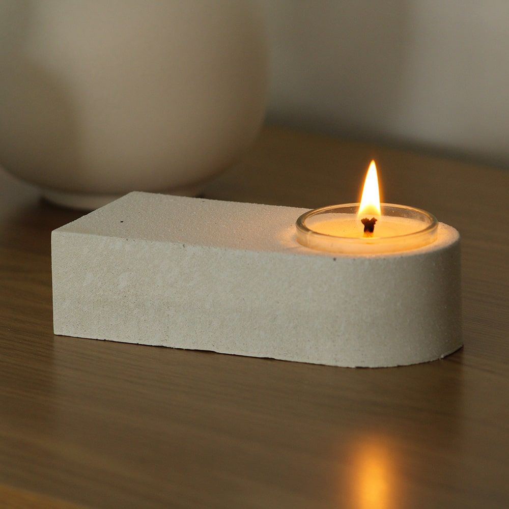 Objets design - Bougeoir arche en béton - AKARA