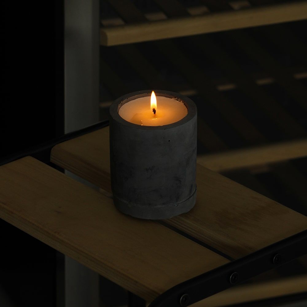 Bougies - Bougie parfumée en béton Anthracite - AKARA