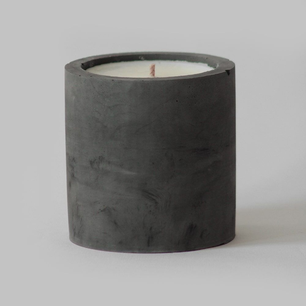 Bougies - Bougie parfumée en béton Anthracite - AKARA