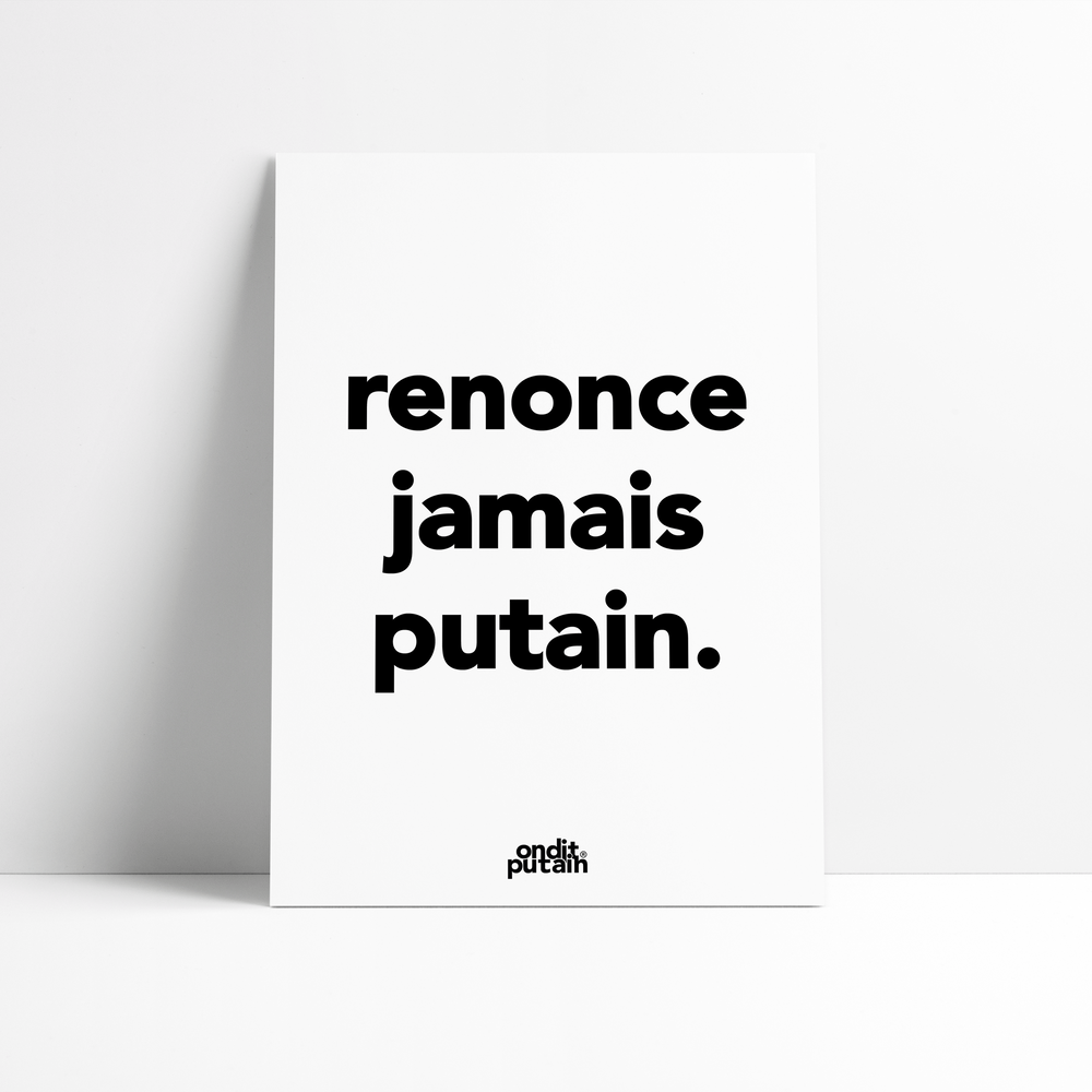 Poster - WE SAY DAMN - THE A4 POSTERS - ONDITPUTAIN