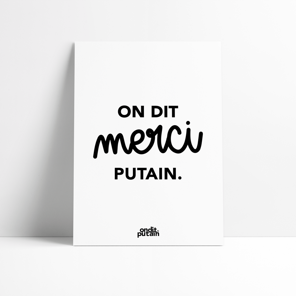 Poster - WE SAY DAMN - THE A4 POSTERS - ONDITPUTAIN